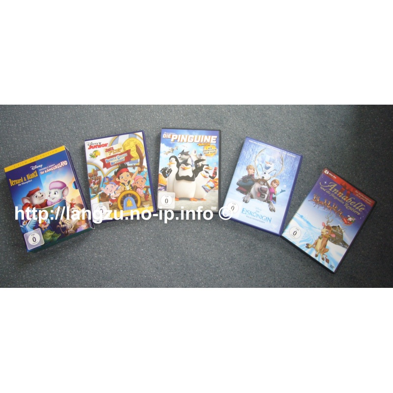 1x DVD Set Pinguine/Jake-Nimmerlandpiraten/Eiskönigin/Annabelle/