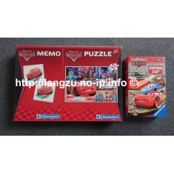 1 Set Cars Memo+Puzzle + Piston Cup Spiel