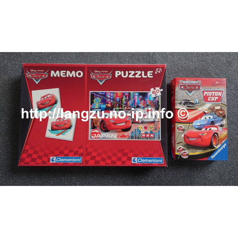 1 Set Cars Memo+Puzzle + Piston Cup Spiel