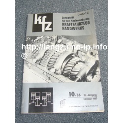 Zeitschrift für den Nachwuchs des Kraftfahrzeug Handwerks 10/85