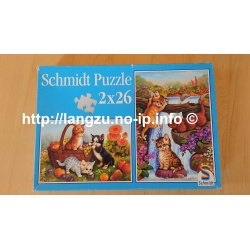 Schmidt Puzzle (Katzenmotive) 2x26 Teile