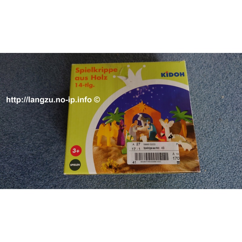 Kidoh Spielkrippe aus Holz 14 tlg.